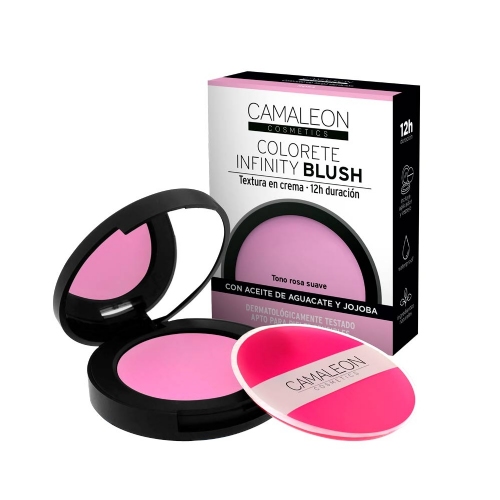 Camaleon cosmetics infinity blush colorete en crema (1 envase 4 g color rosa)