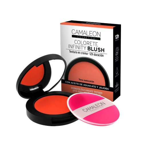 Camaleon cosmetics infinity blush colorete en crema (1 envase 4 g color melocoton)