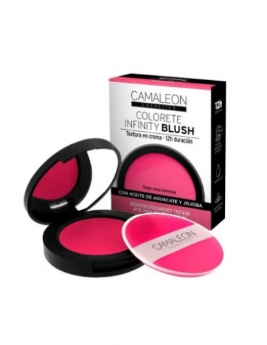 Camaleon cosmetics infinity blush colorete en crema (1 envase 4 g color frambuesa)