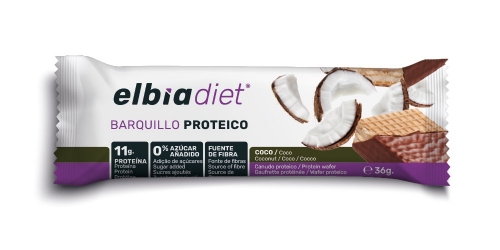 Elbia diet barquillo (1 envase 36 g sabor coco)