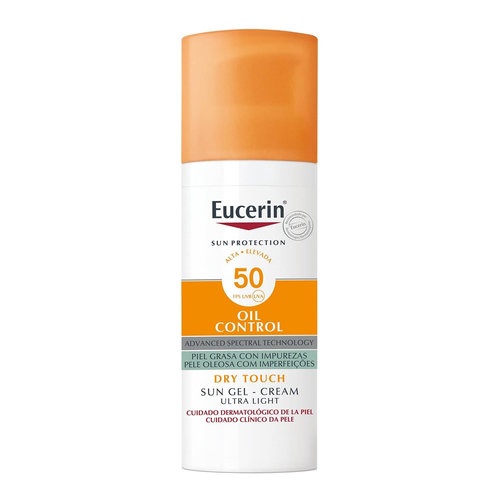 Eucerin sun protection 50+ gel creme rostro - oil control (1 envase 50 ml)
