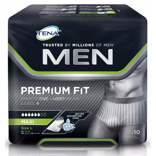Absorbente incontinencia orina - tena men protective underwear calzoncillo (10 unidades talla l)