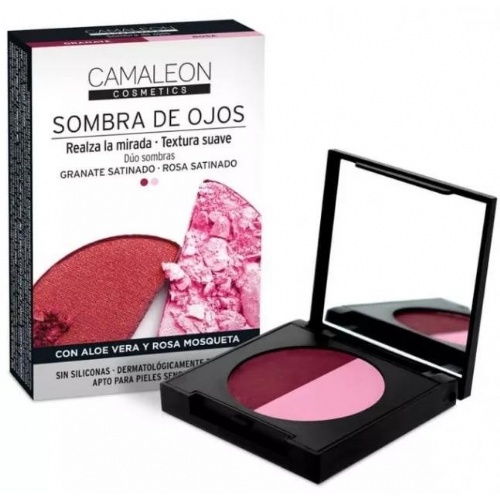 Camaleon sombra ojos grana + rosa