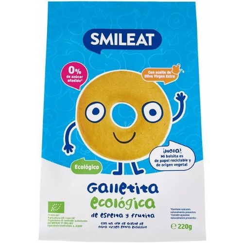 Smileat galletita espelta y fruta eco  1 bolsa 220 g