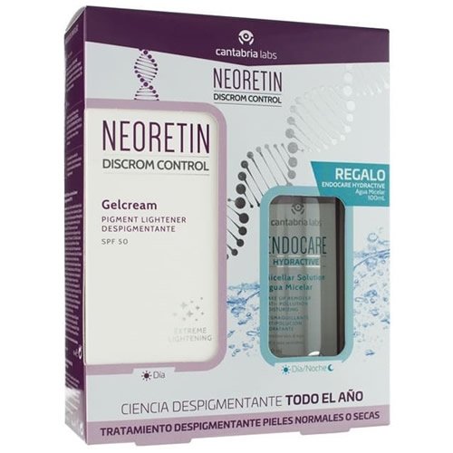 Pack Neoretin Discrom Control Gelcream SPF50 con Regalo Agua Micelar