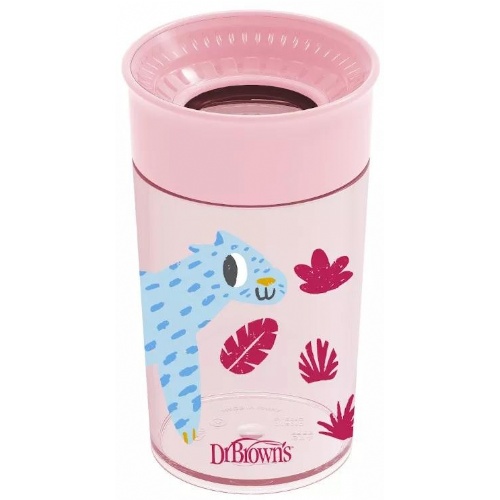 Vaso 360º sin boquilla - dr brown´s (rosa 300 ml)