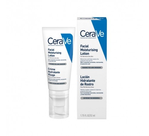 Cerave locion hidratante de rostro piel normal (1 envase 52 ml)