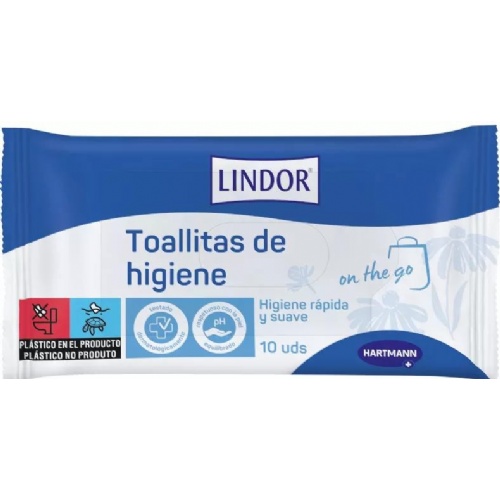 Lindor toallitas higienicas on the go (10 toallitas)