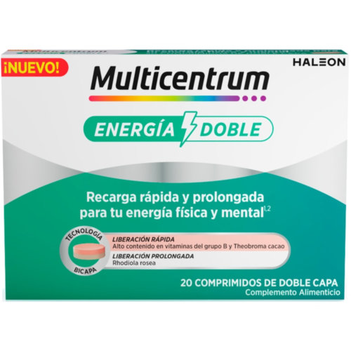 Multicentrum energia doble 20 comprimidos
