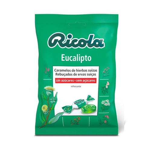 Ricola caramelos sin azucar  1 bolsa 70 g sabor eucaliptus