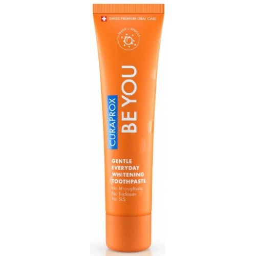 Curaprox be you pasta de dientes blanqueadora (1 envase 60 ml sabor peach + apricot)