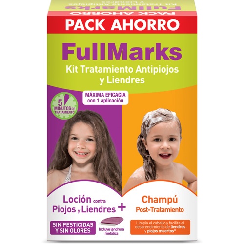 Fullmarks antipiojos y liendres champu + locion - pediculicida (1 envase 100 ml + 1 envase 150 ml ki