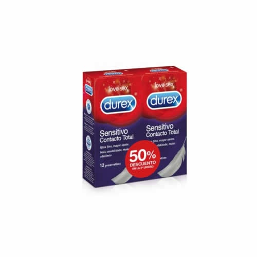 DUREX SENSITIVO CONTACTO TOTAL DUPLO 12UN