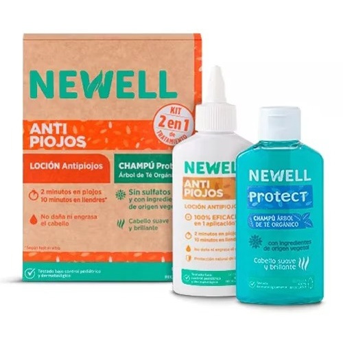 Newell kit antipiojos 2 en 1 (locion 1 envase 100 ml + champu 1 envase 120 ml)