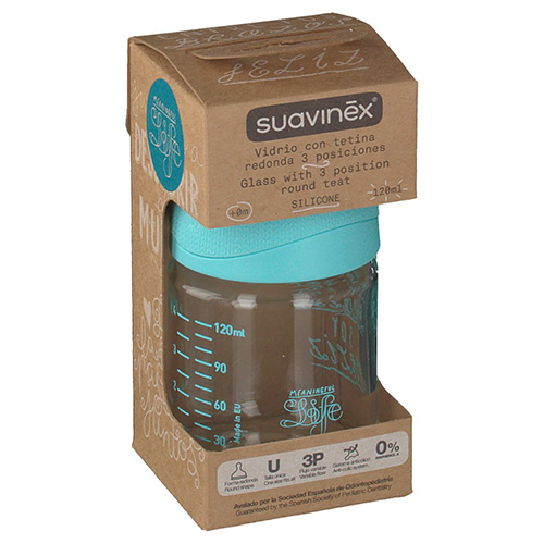 SUAVINEX BIBERON VIDRIO SUAV 3 POS120ML