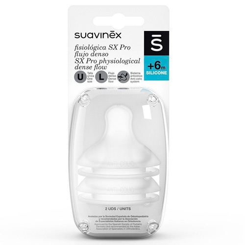 SUAVINEX TETINA SILICONA FISIOLOGICA FLUJO L 2U
