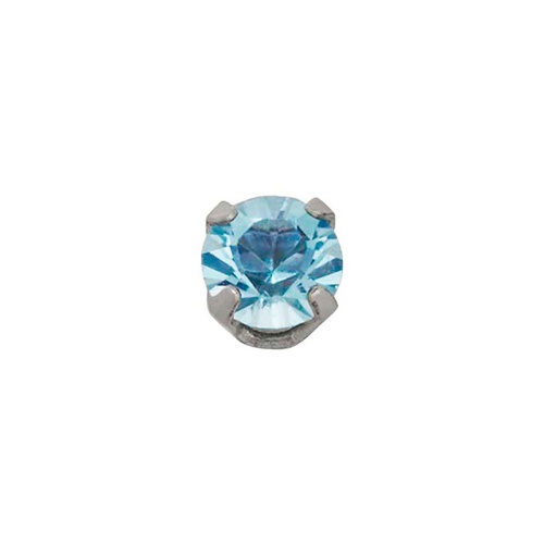 Inverness pendiente acero inoxidable (173c solitario azul 3 mm)