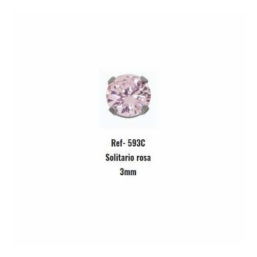 Inverness pendiente titanio (593c solitario rosa 3 mm)
