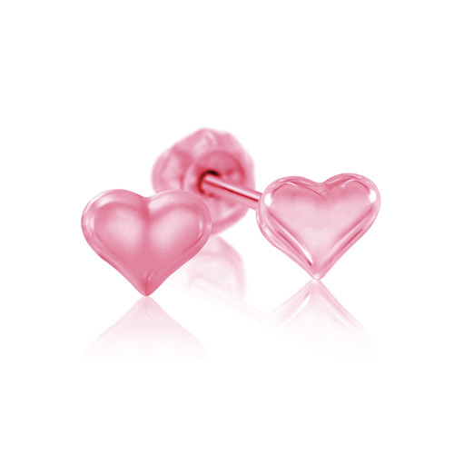 Inverness pendiente 24k (2 unidades 1903c1-r corazon rosa dorado 4 mm)