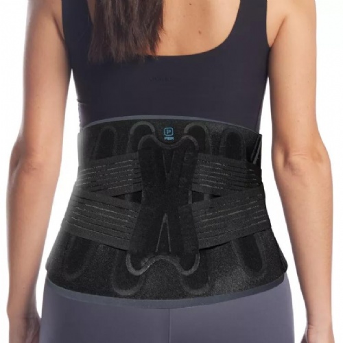Faja sacrolumbar - airtex (transpirable talla unica 1 unidad color gris)