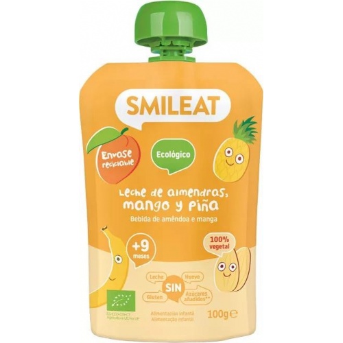 Smileat pouch leche almendras mango y piña +9m