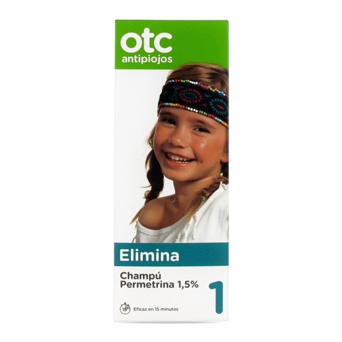 Otc antipiojos permetrina 1,5% champu - antipiojos (1 envase 125 ml)