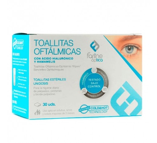 Farline toallitas oftalmicas ah cold&hot (30 unidades)