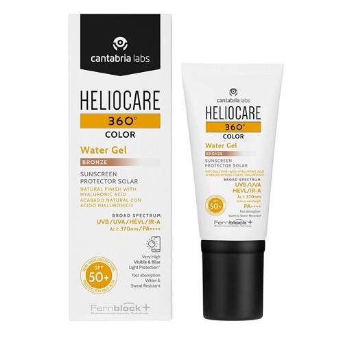 Heliocare 360º color water gel protector solar spf 50+ (1 envase 50 ml color bronze)