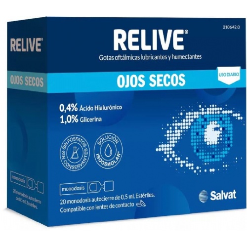 Relive ojos secos 20 monodosis 0,5 ml