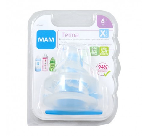 Tetina silicona flujo extra rapido - mam teat x (+ 6 meses)