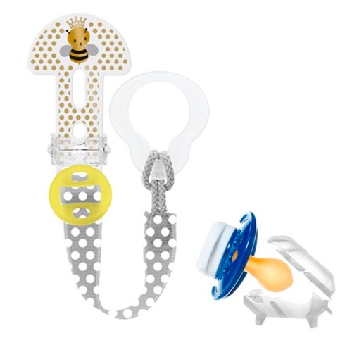Broche para chupete y cubierta de proteccion - mam clip it! & cover (gris)