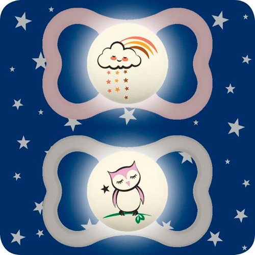 Chupete silicona simetrica - mam supreme night (1 unidad r 6+ meses)