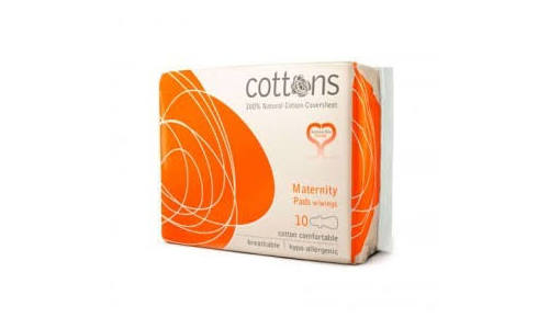 Compresas higienicas femeninas - cottons (maternidad 10 unidades)