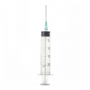 Jeringa de tres cuerpos con aguja - ico ( plus 3 (20 ml central a:0.8 x40g21 1 1/2)