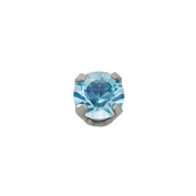Inverness pendiente acero inoxidable (173c solitario azul 3 mm)