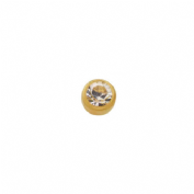 Inverness pendiente 24k (41c solitario bisel cristal 3 mm)