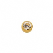 Inverness pendiente 24k (591c solitario bisel cristal 4 mm)
