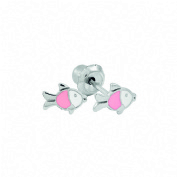 Inverness pendiente acero inoxidable (2 unidades 622c pez rosa 6 mm)