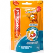 Redoxitos extra defensas (25 caramelos goma sabor naranja fresa y fruta tropical)