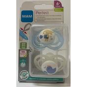 Chupete silicona fisiologico - mam perfect (+ 6 meses matt a pack doble)