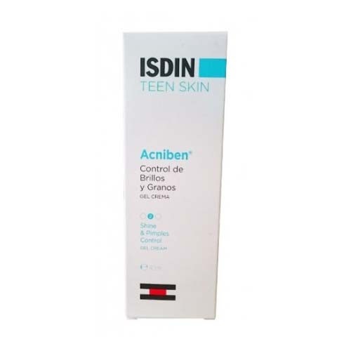 Isdin oily skin acniben control de brillos y granos  1 envase 40 ml - isdin teen skin