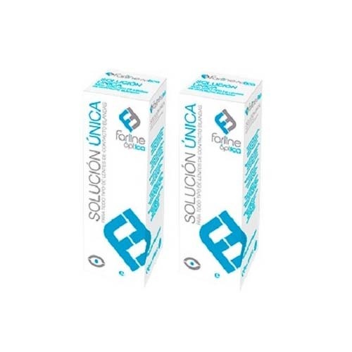 Farline optica solucion unica lentes de contacto (2 envases 360 ml duplo)