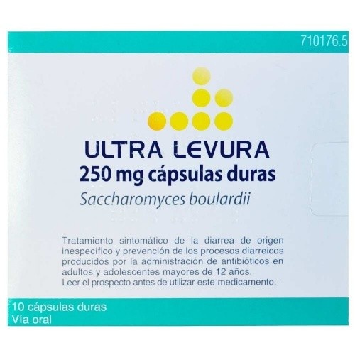 ULTRA-LEVURA 250 MG CAPSULAS DURAS, 10 cápsulas