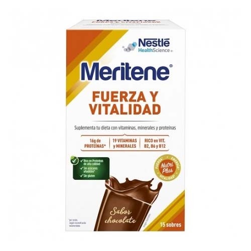 Meritene fuerza y vitalidad batido  15 sobres 30 g sabor chocolate