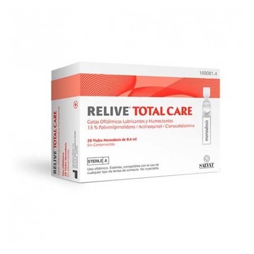 Relive total care gotas oftalmicas esteril  20 monodosis 0,4 ml