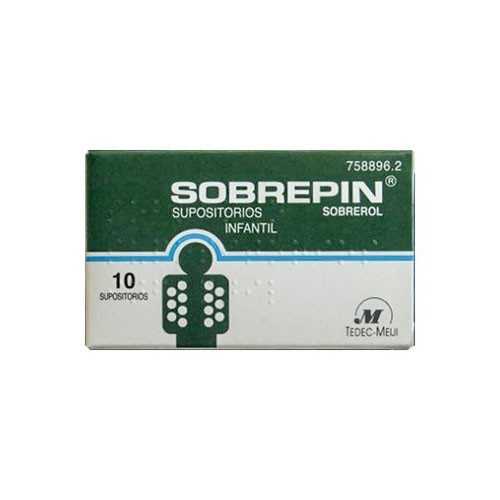 SOBREPIN infantil 100 mg supositorios, 10 supositorios